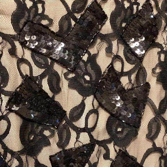 Exquisite handmade black sequin skirt - Picture 3 of 5